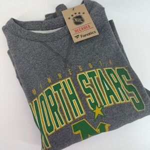 Fanatics Minnesota North Stars NHL Decades Sweatshirt Gray Mens Medium